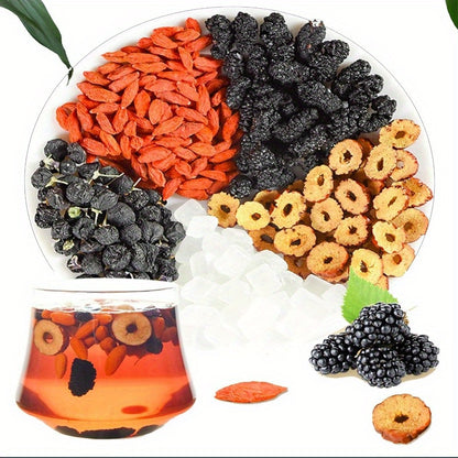 [Mulberry Fruit Tea] 200g Mulberry Goji Berry Red Jujube Tea Combination - Flower Fruit Tea, 7.05oz