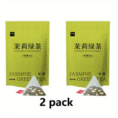 2pack*75g Jasmine Green Tea, add some freshness to life, whether it is to wake up the brain in a busy morning, or to create a comfortable atmosphere in a lazy afternoon, it is convenient to carry, whether traveling, working,