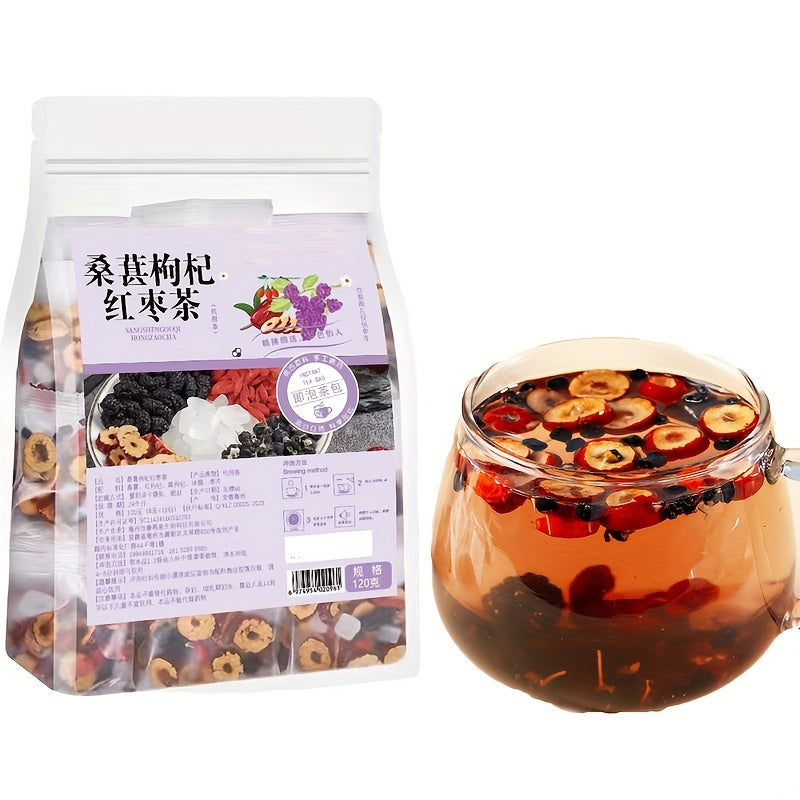 [Mulberry Fruit Tea] 200g Mulberry Goji Berry Red Jujube Tea Combination - Flower Fruit Tea, 7.05oz